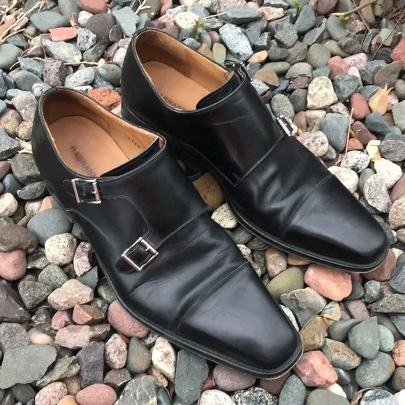 magnanni black dress shoes Magnanni Men's Leather Oxford Dress Shoes 12673 Black Size US 9 D Spain